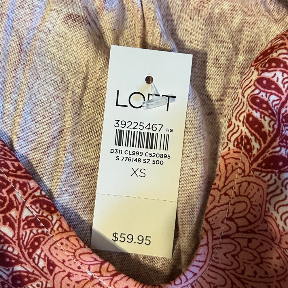 LOFT Shades of Pink Floral Top - Picture 6 of 6
